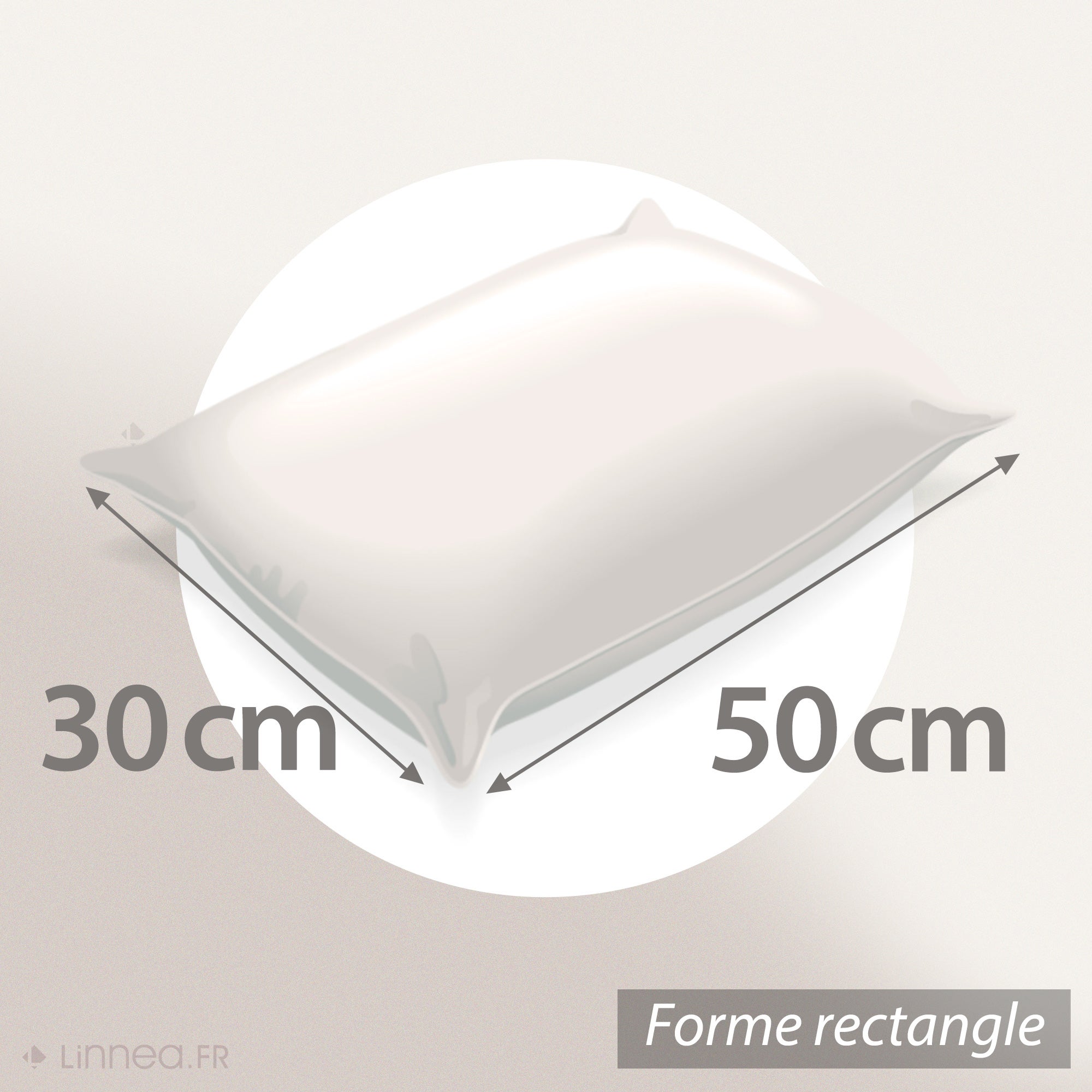 Coussin 30x50 cm double gaze de coton GAZE & SHERPA beige galet - 6