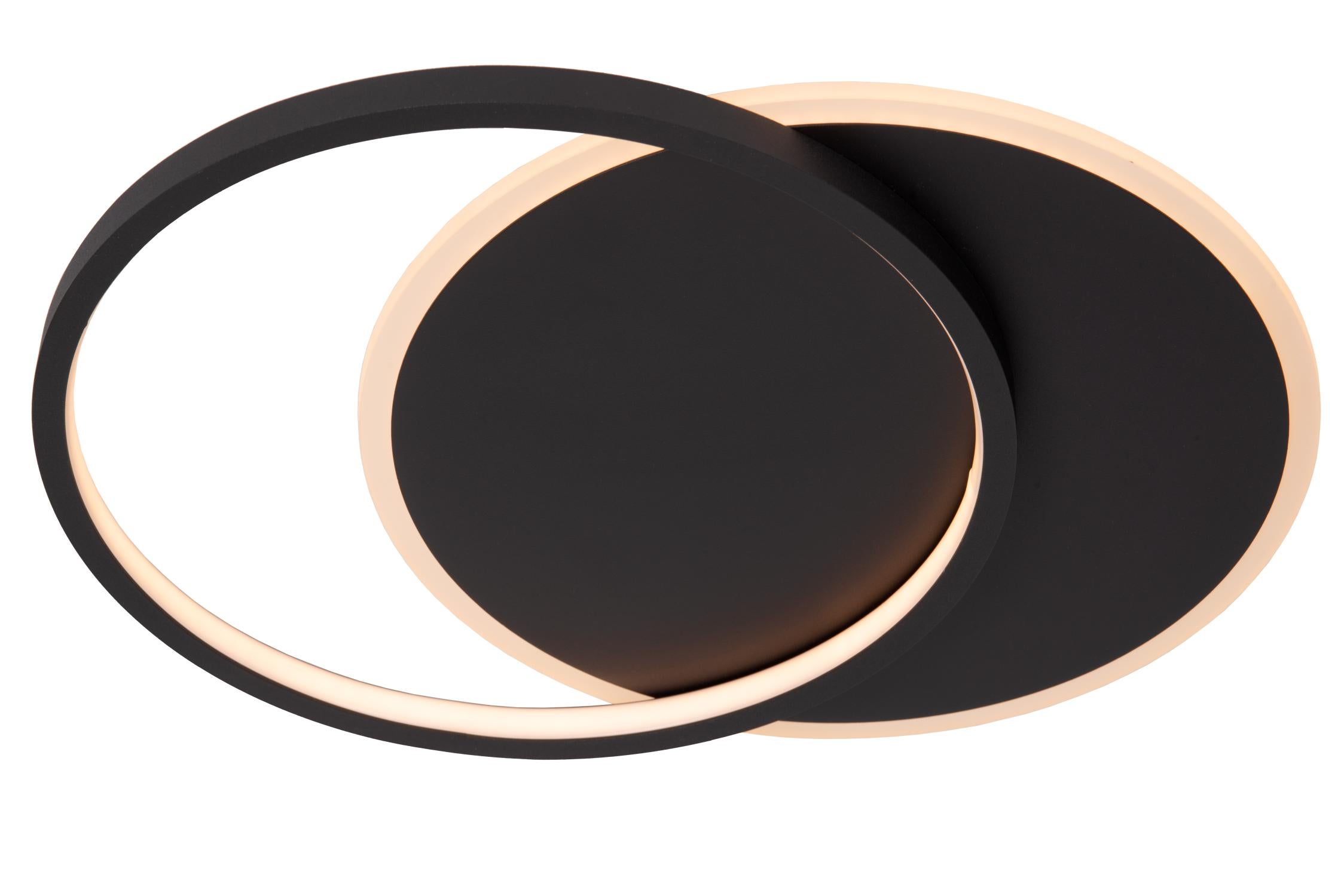 Plafon okrągły AXELLE LED 24W Ciepła biel 1200lm czarno-biały wym:5,1x29,5x39,1cm IP20 Lucide