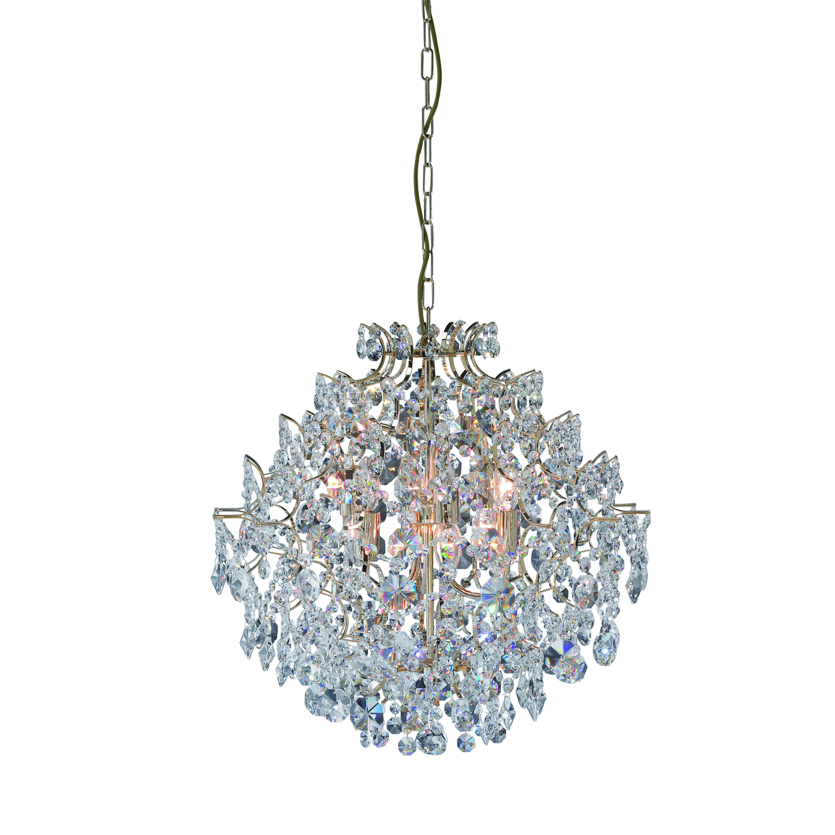 Suspension en cristal ROSENDAL Doré 6 ampoules - 2