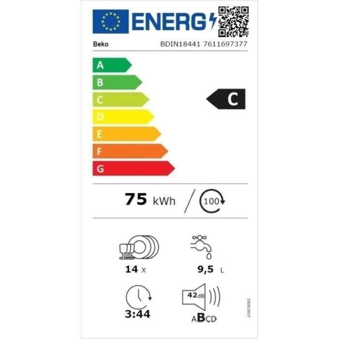 Lave vaisselle encastrable BEKO bPRO 500 BDIN18441 60 cm 14 couverts 42 dB - 7