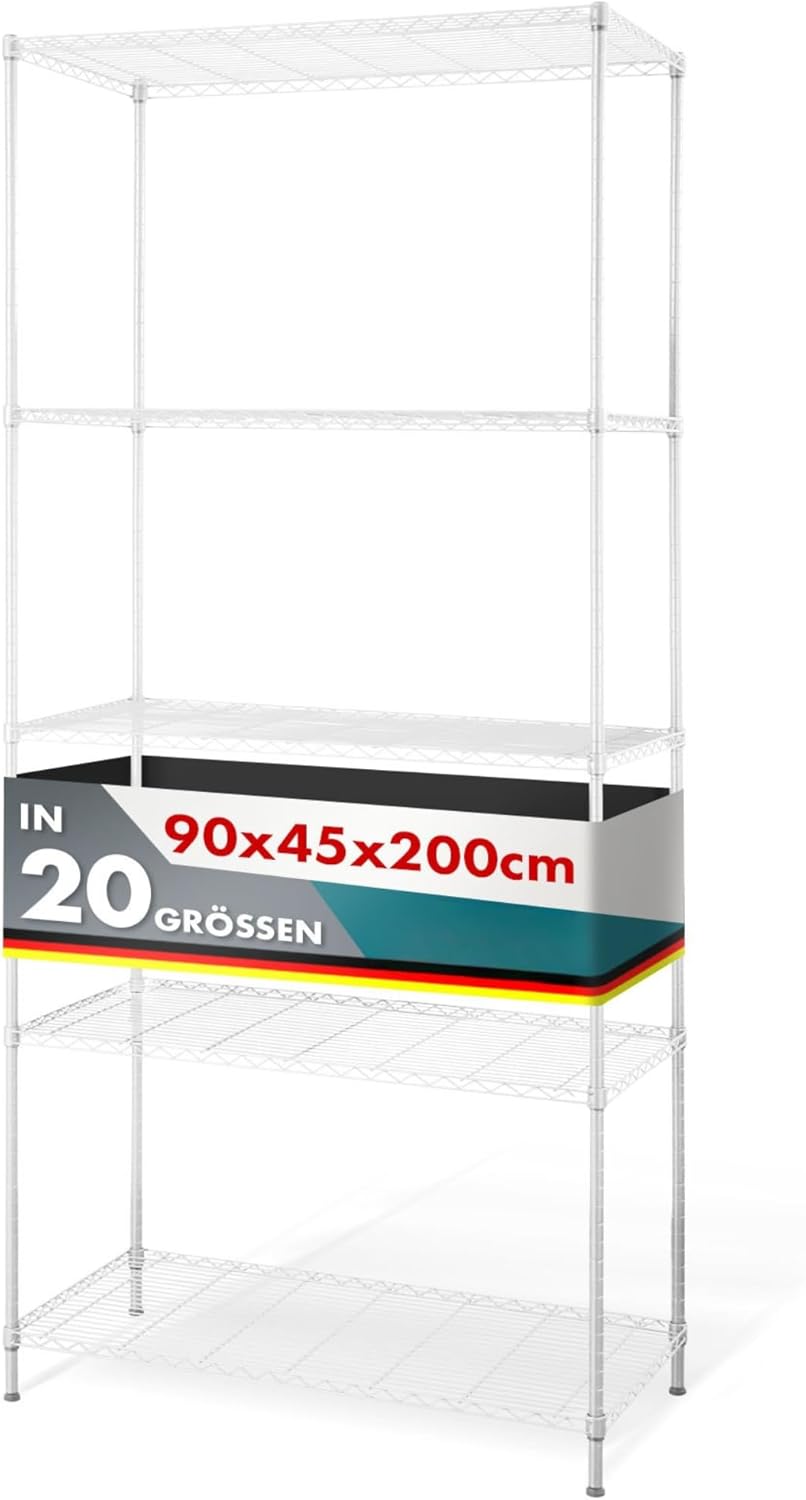 Mensola Girevole 360° Moderna In MDF Bianco 90x45x100 Cm – Con Ripiani E Vetro, Per Cucina, Ristorante O Soggiorno