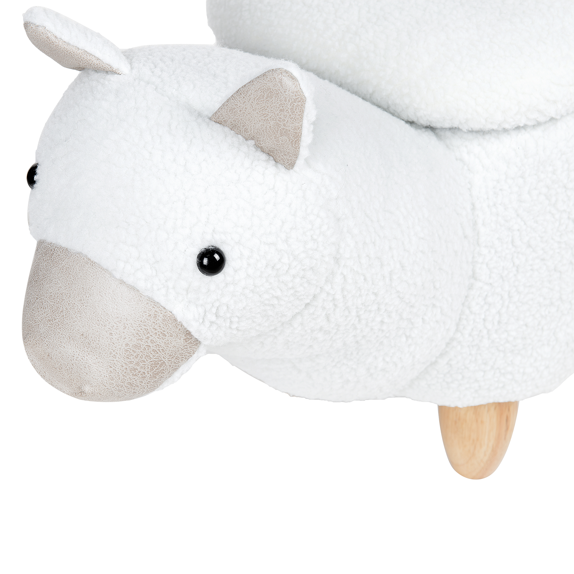 Pouf animaletto contenitore ALPACA Tessuto Bianco - 8