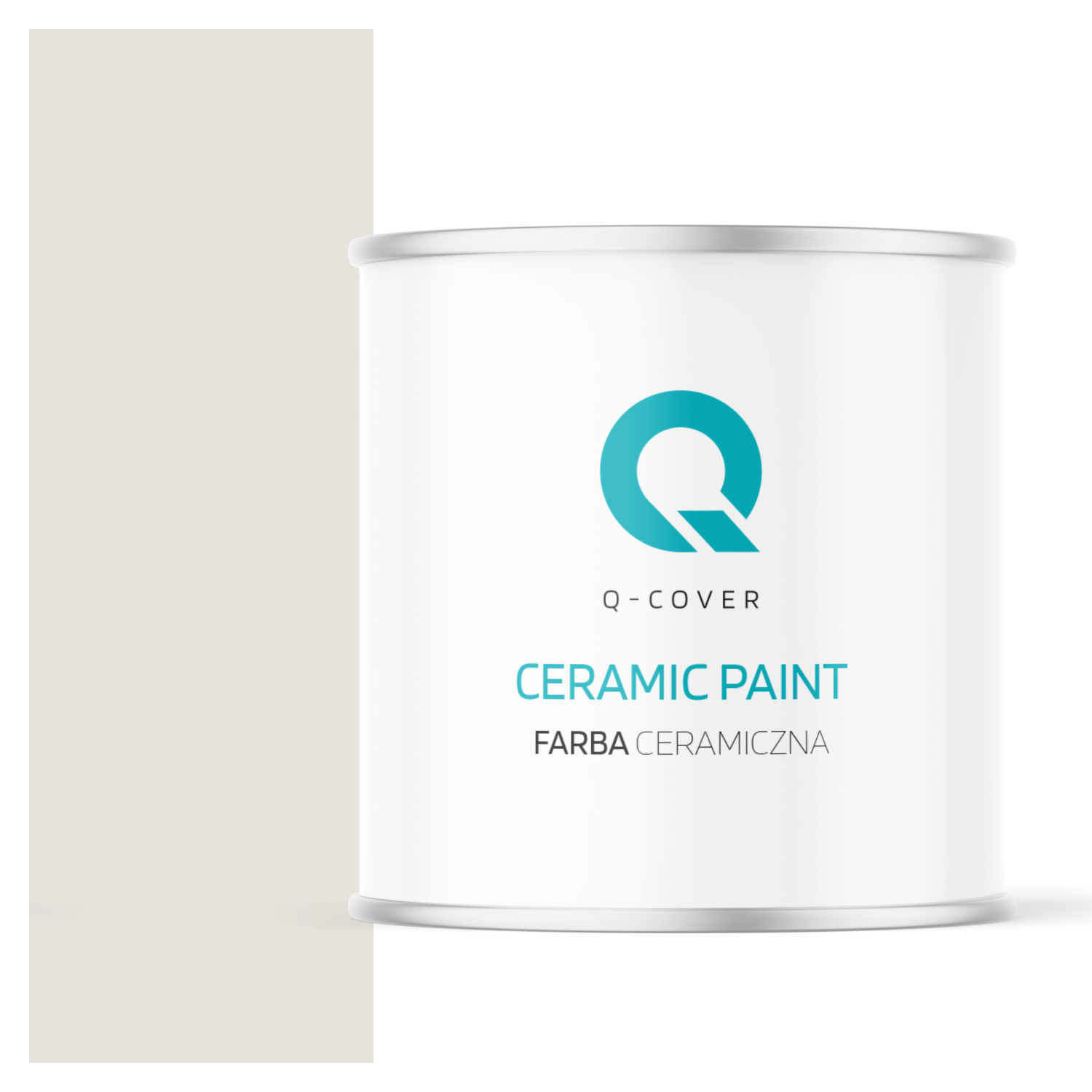Farba Ceramiczna Do Ścian i Sufitów Q-Cover Biel złamana w szary H1276 Głęboki Mat 2L