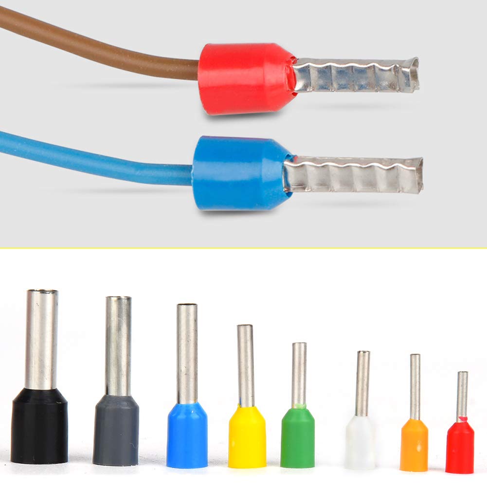 400 pezzi terminale a crimpare in rame stagnato con terminale terminale in PVC isolatore perno kit br> - 5