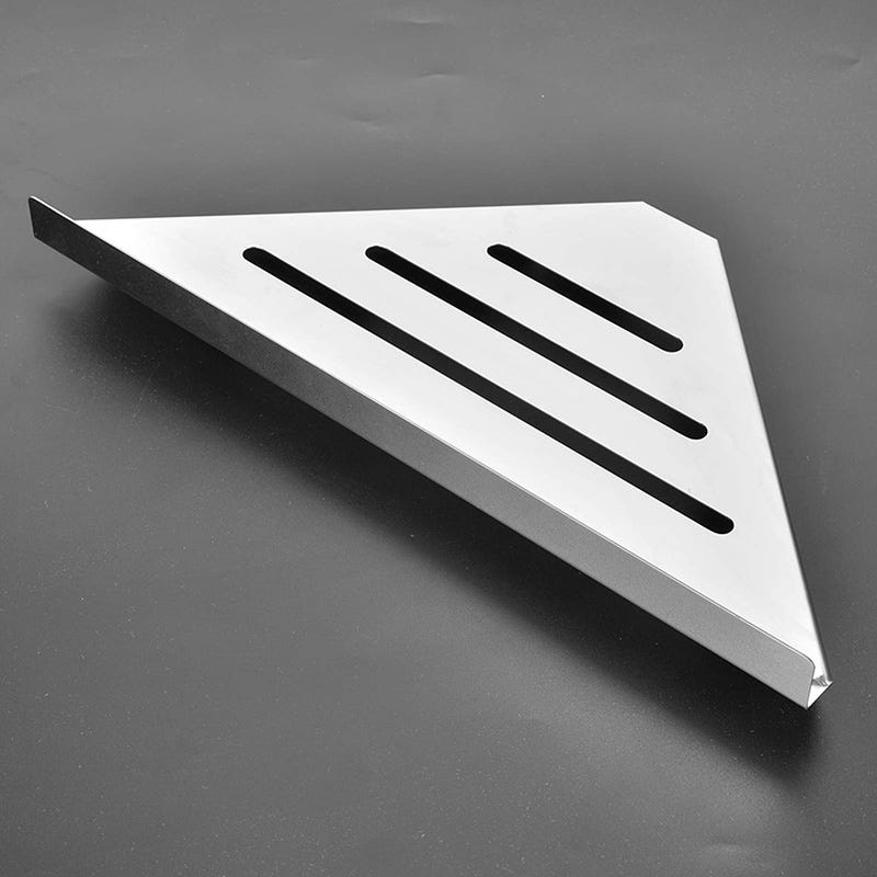 Trójkątny wspornik ze stali nierdzewnej 304 - Wymiary 30,5 x 21 x 3 cm - Do prysznica, kuchni, łazienki - Wielofunkcyjna półka ścienna