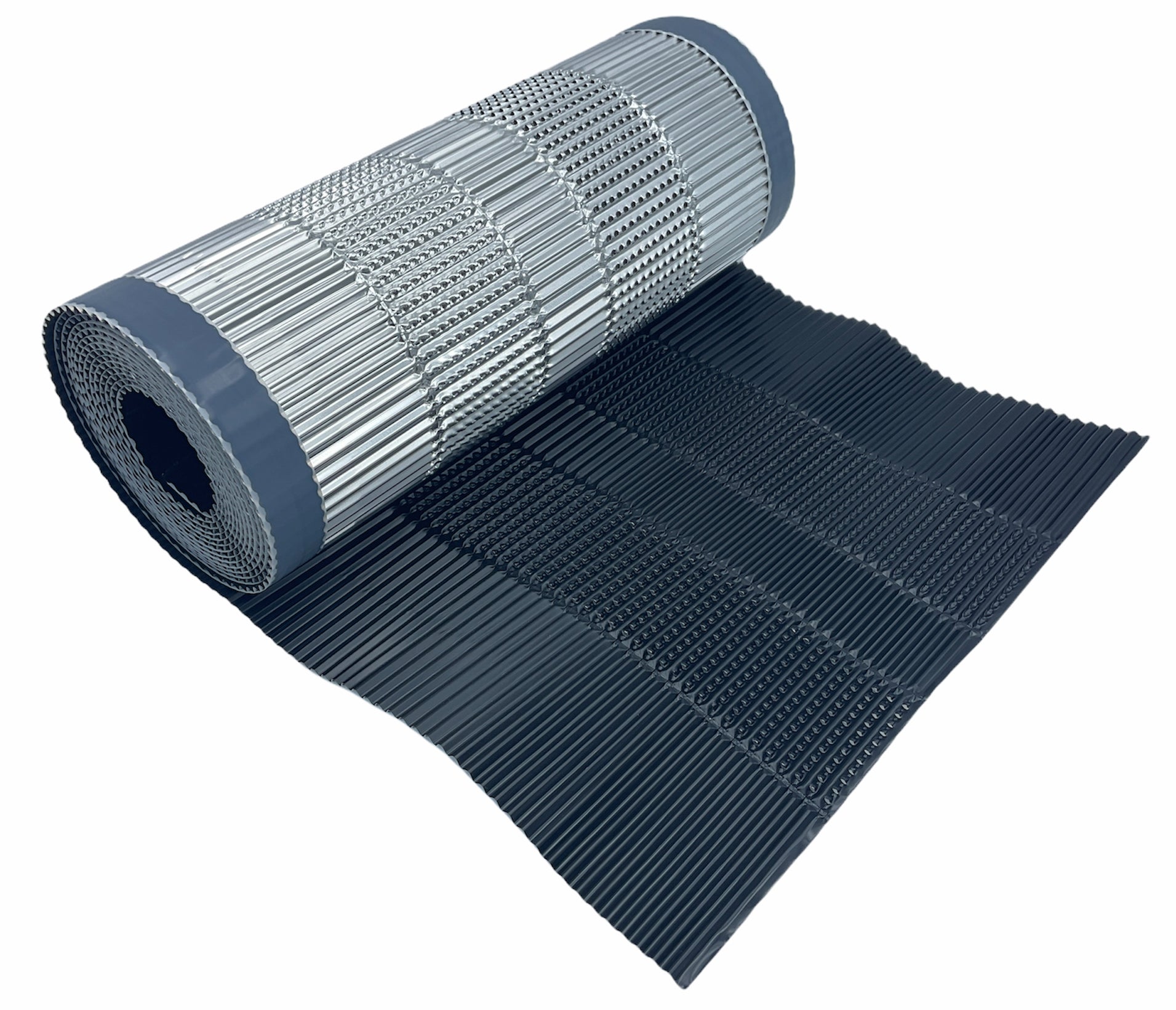 Closoir de faîtage tout aluminium 400 mm X 5 ml NOIR souple ventilé - Ral 9005 - 2