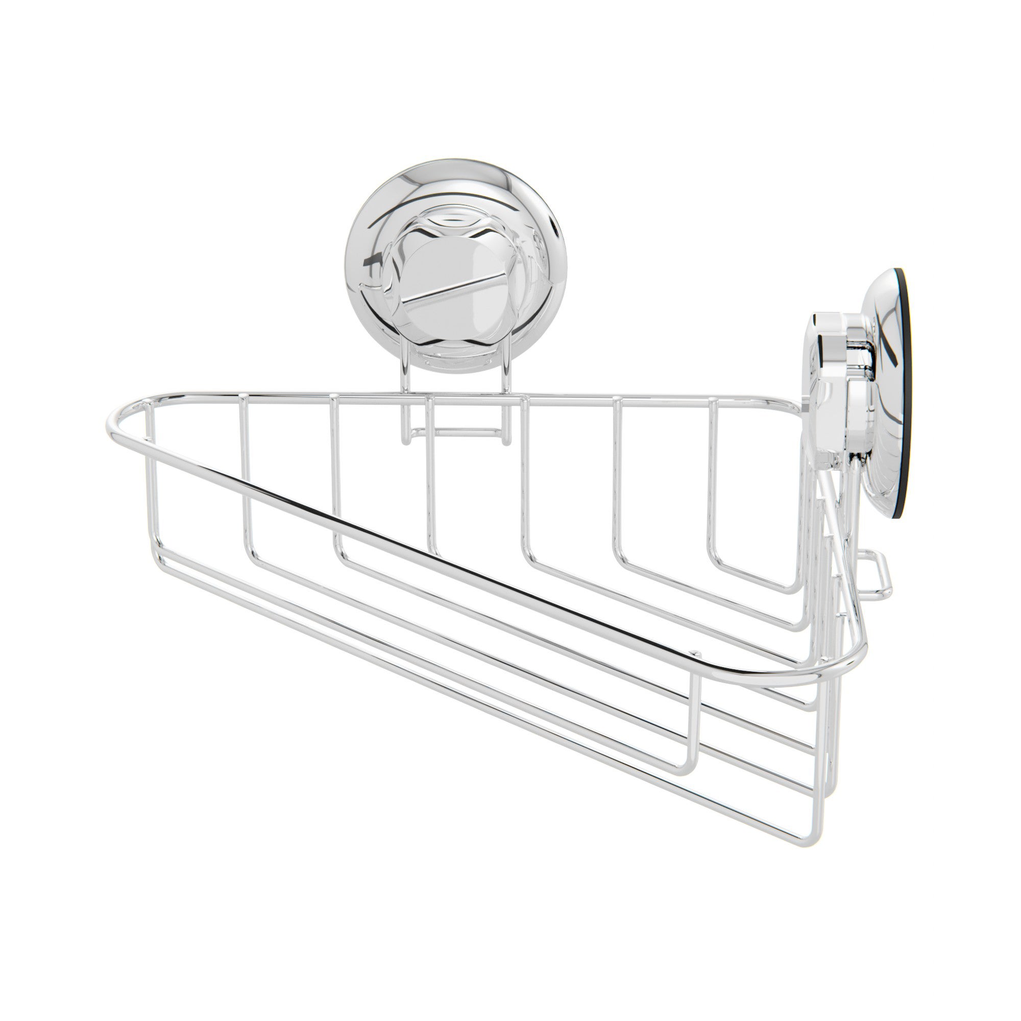 Compactor Étagère d'angle à ventouse Argent 23.8 x 23.8 x H.12.8 cm RAN7799 - 2