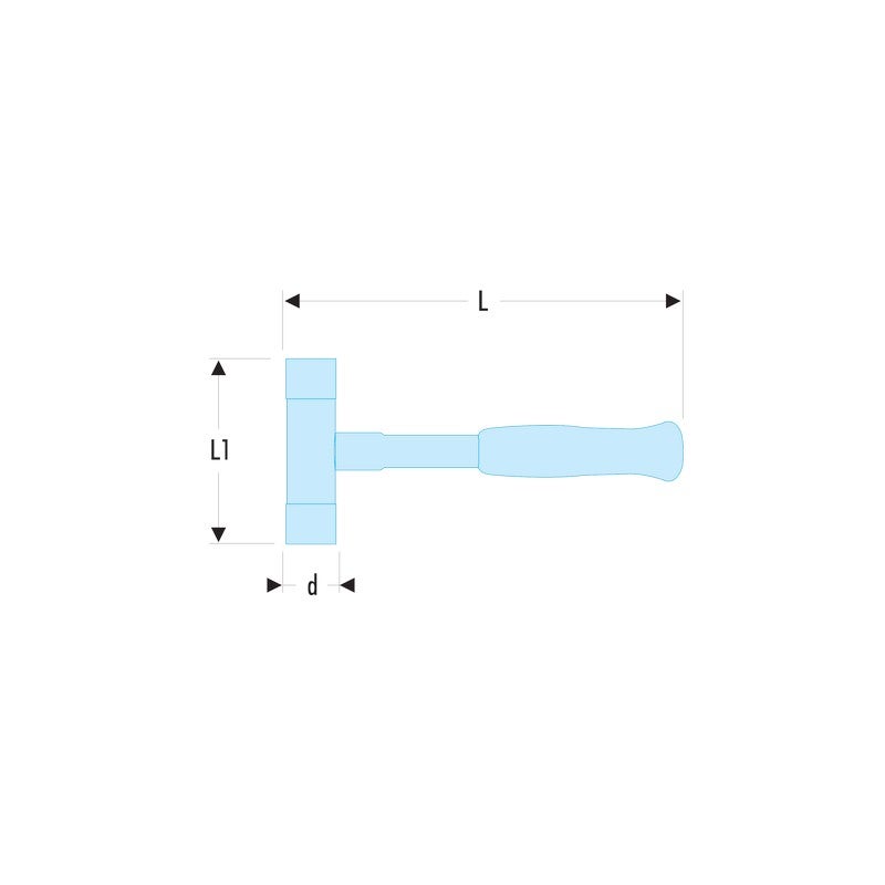 FACOM - Massette sans rebond à embout interchangeable - 212A35 - 2