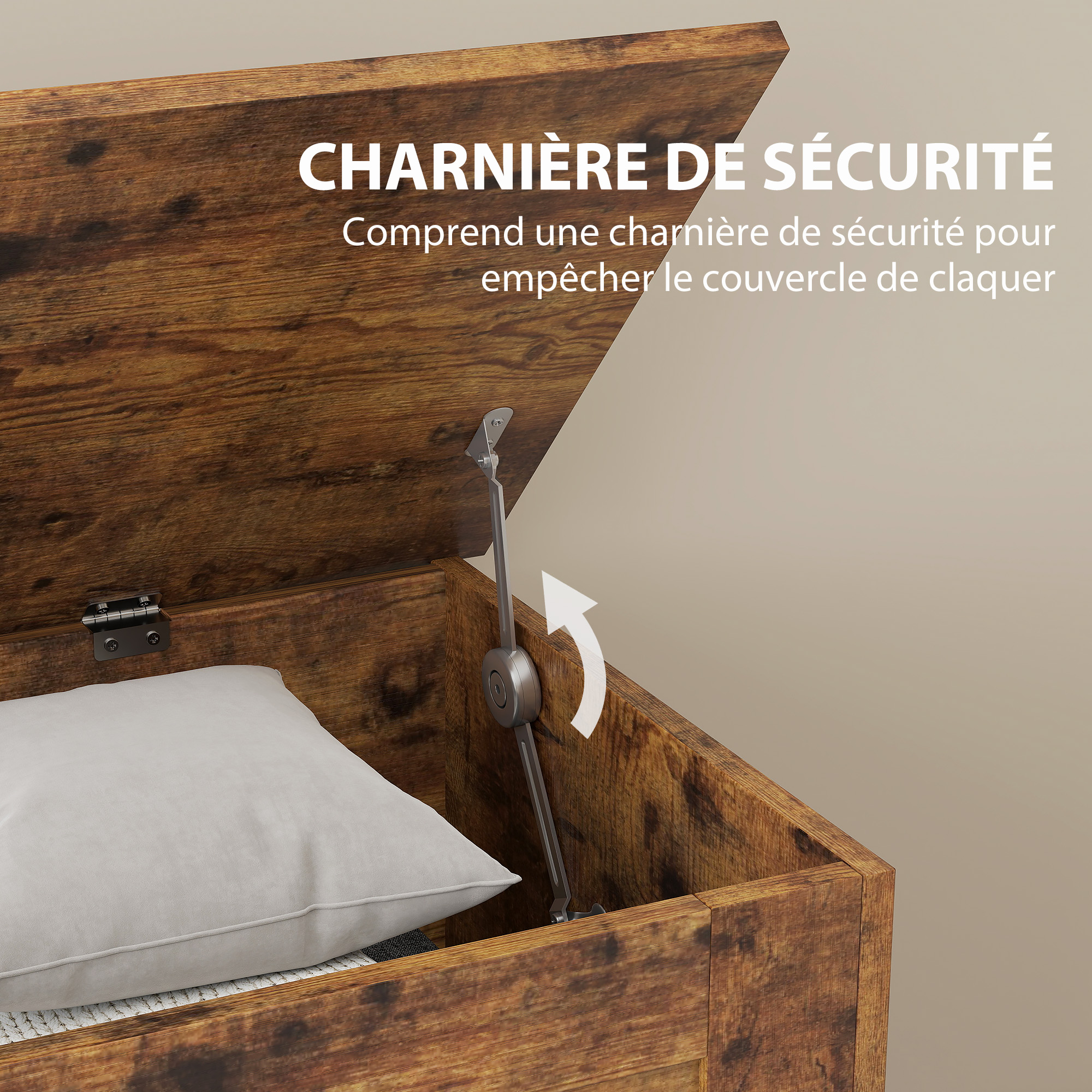 Coffre de rangement panneau de particules HOMCOM - 5