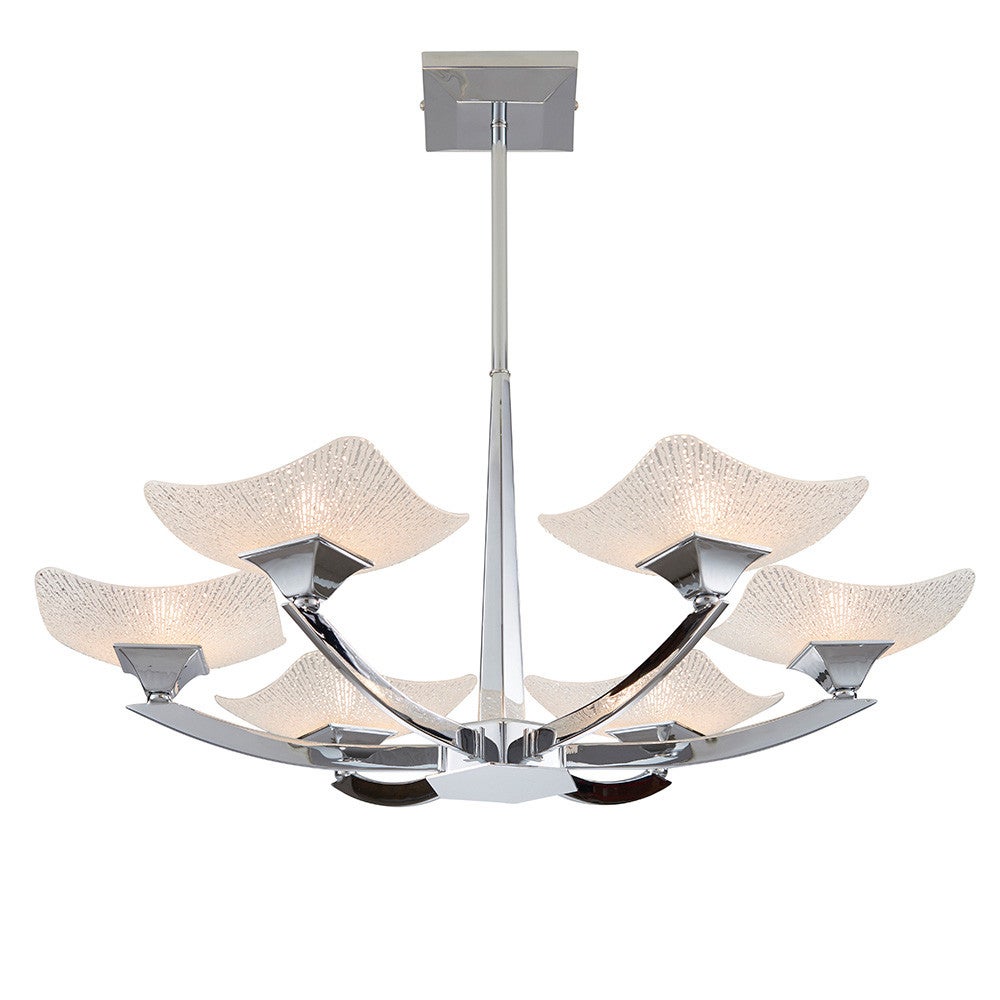 Lampa wisząca AYRES chromowana 6xG9x15W metal wym:55,5x66,5x66,5cm IP20 Endon