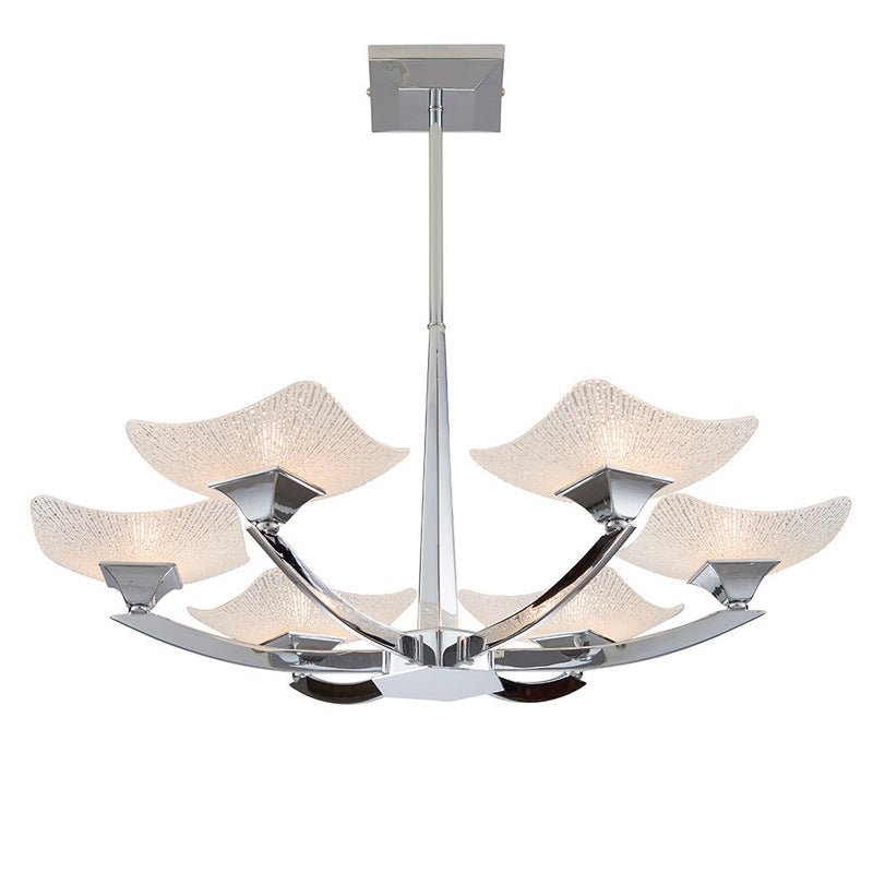 Фото - Люстра / світильник Endon Lampa wisząca AYRES chromowana 6xG9x15W metal wym:55,5x66,5x66,5cm IP20