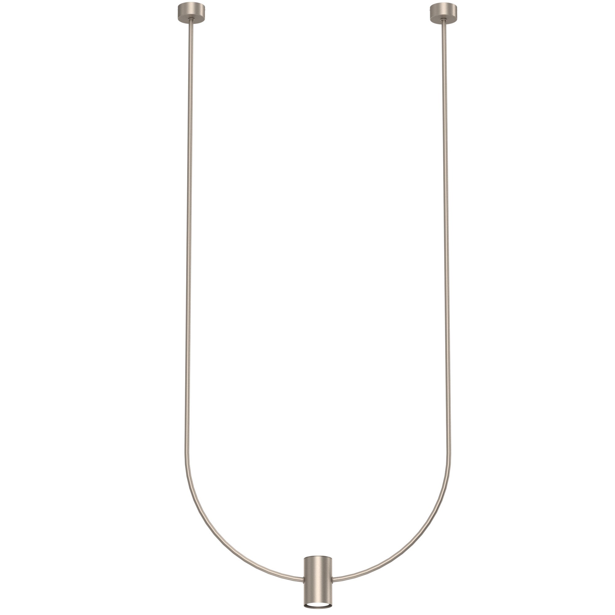 Lampa wisząca No. C platyna 1xGU10x10W minimalistyczna wym: 125 x 58 x 6 cm metal Shilo