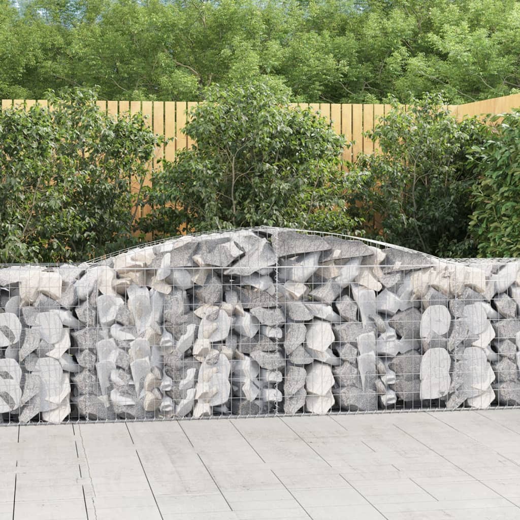 Kosze gabionowe, 10 szt, 400x50x80/100 cm, galwanizowane żelazo vidaXL