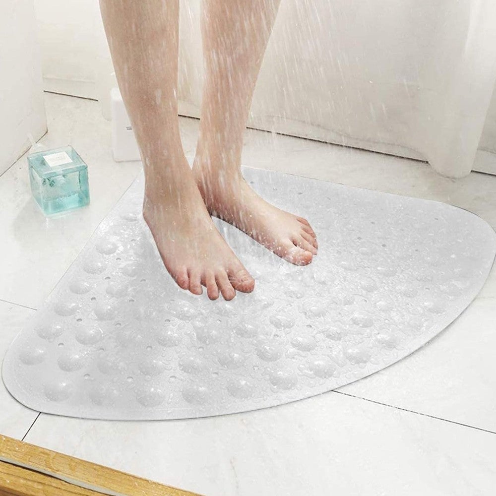 LuxStep Tappetino Doccia Antiscivolo 61x81 Cm - PVC Morbido Con Fori Di Drenaggio - Per Vasca E Bagno - Colore Cachi - 4