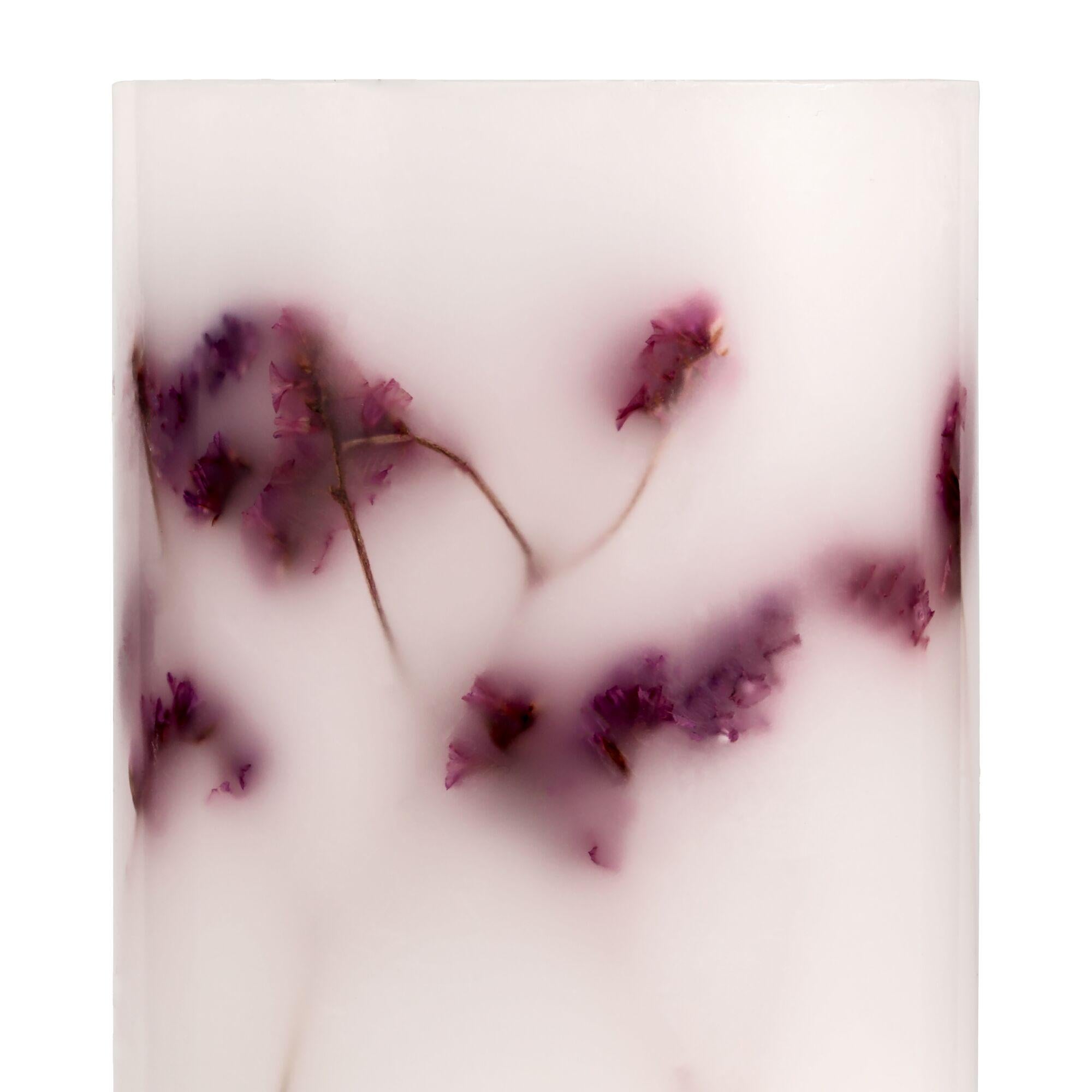 Bougie LED Pile Shiny Bloom 76mm 2800K Blanc#Violet Cire - 3