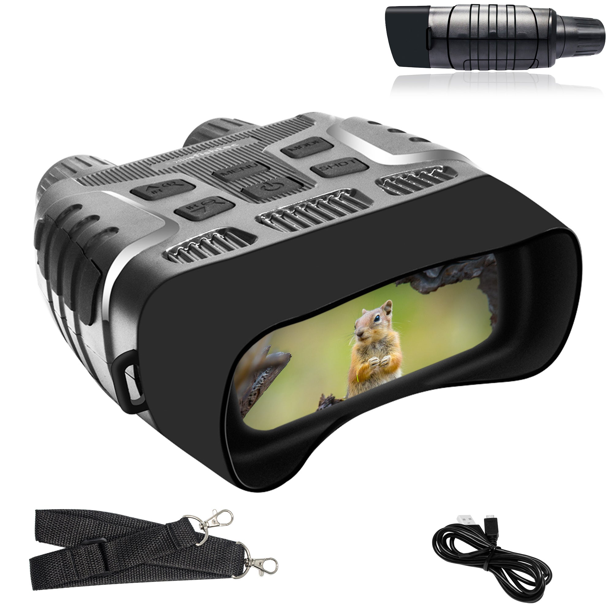 Jumelles de vision nocturne inarouge portables 300M, 2.5K