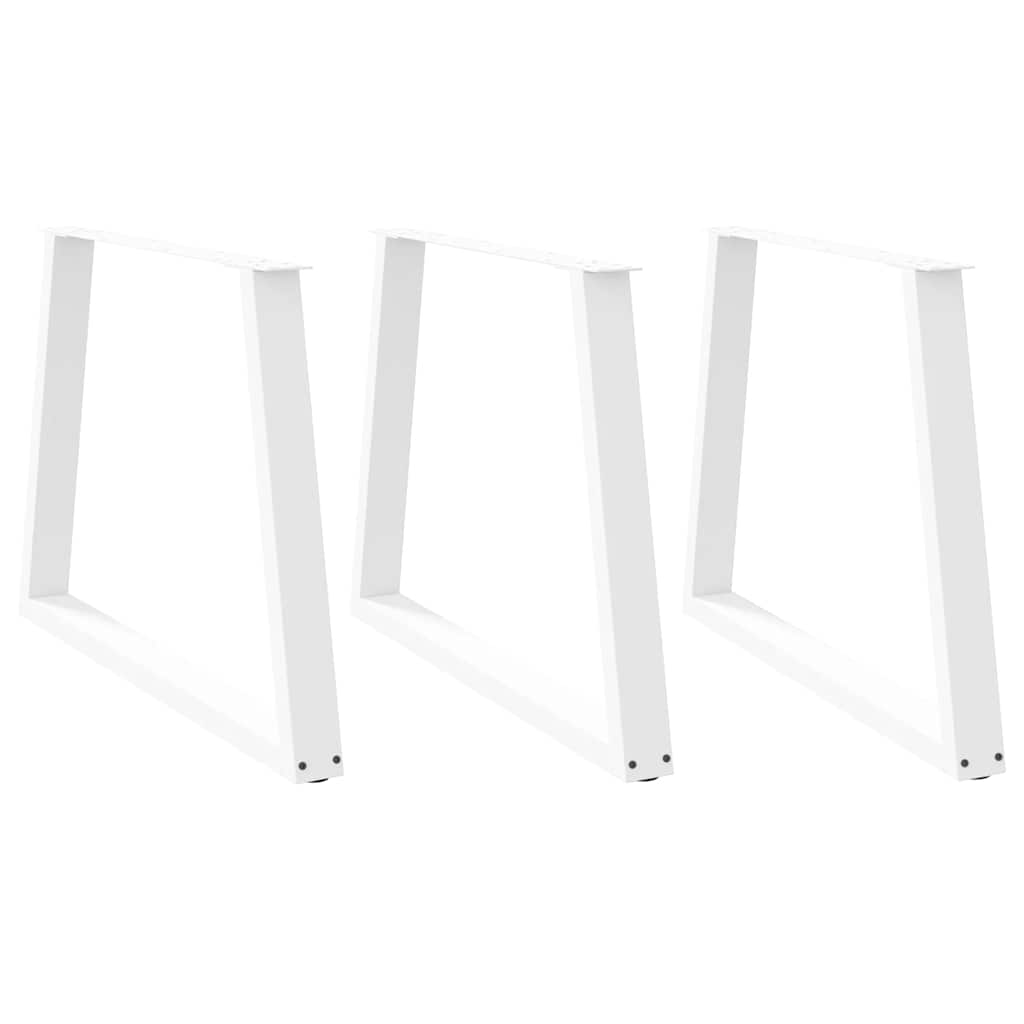 Pieds de table à manger forme de V 3 pcs | Pied de meuble blanc 100x(72-73,3) cm CFW358400 - 2
