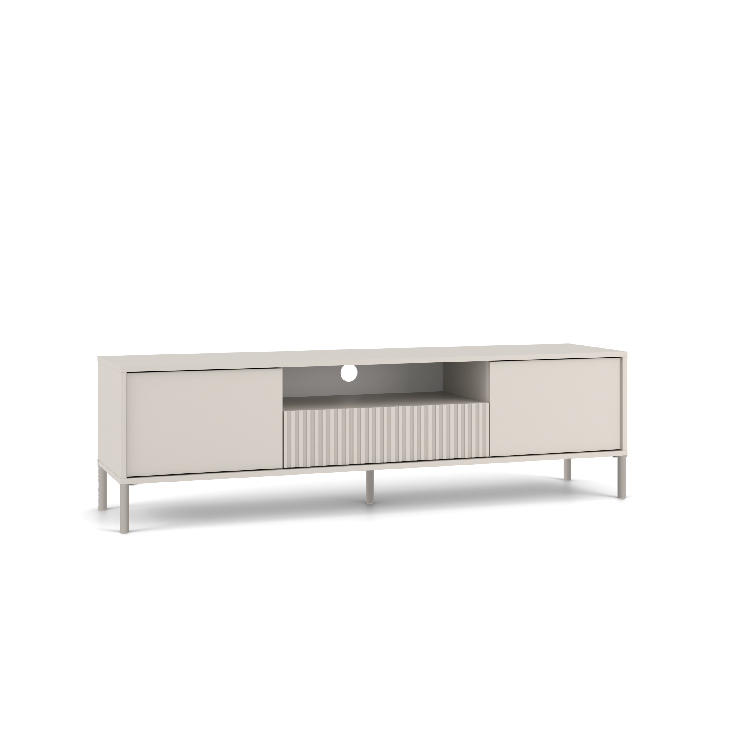 SZAFKA RTV TopEShop KAMARO 160 KASZMIR Front ryflowany + Klasyczny