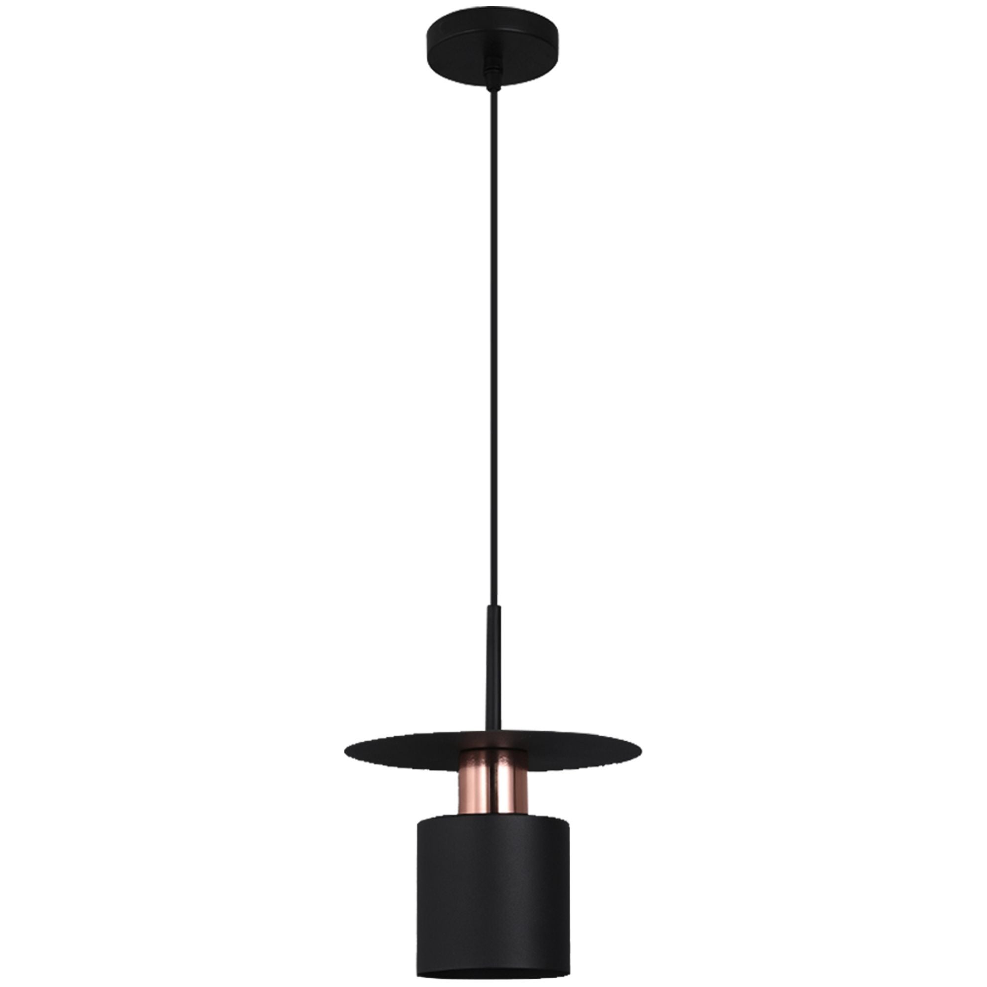 Lampa Sufitowa Wisząca Toolight App1145-1Cp Czarny Różowe Złoto