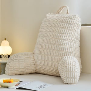 Coussin De Lecture Confortable Pour Lit Et Canapé - Blanc 100 Cm - Soutien Ergonomique