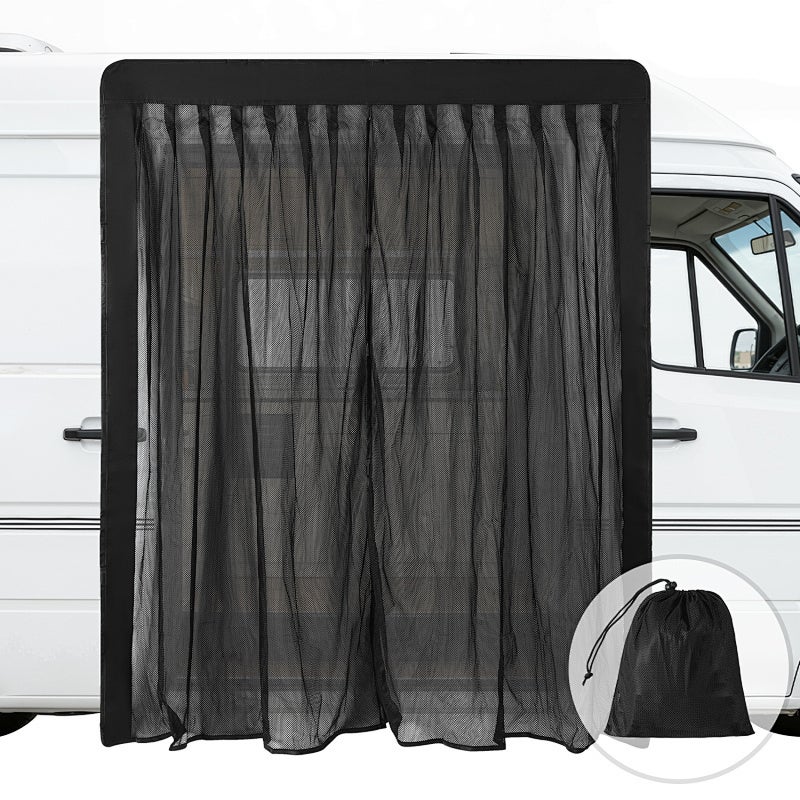 Tenda Zanzariera Per Porta Di Camper E Roulotte, Strisce Argento E Bianco, Larghezza 62 Cm X Altezza 175 Cm, Originale Holland Plastics