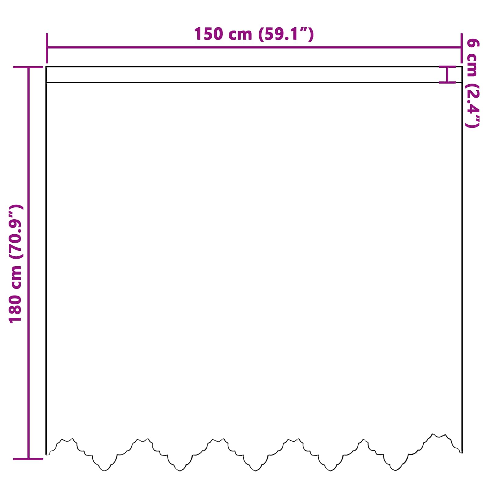 Firanka Koronkowa z zasłonami Biały 180 x 150 cm Poliester vidaXL - 8