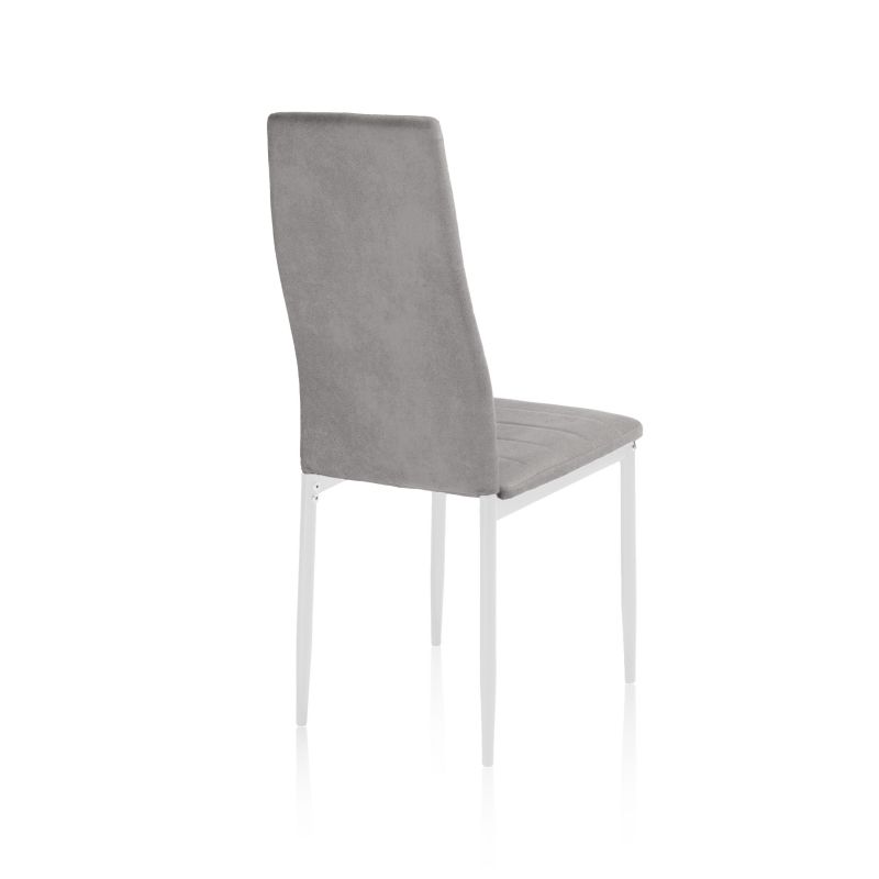 Conjunto de 6 cadeiras de jantar Yuri Gris oscuro–Blanco 39 x 97 x 38 cm - 7