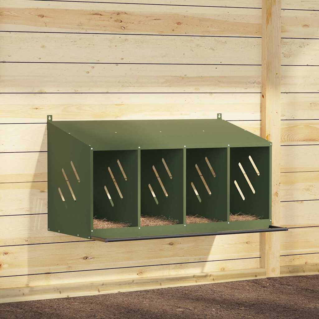Nichoir Pour Poules Divit NK1 Avec 4 Compartiments - Vert - Neuf En Emballage D'origine