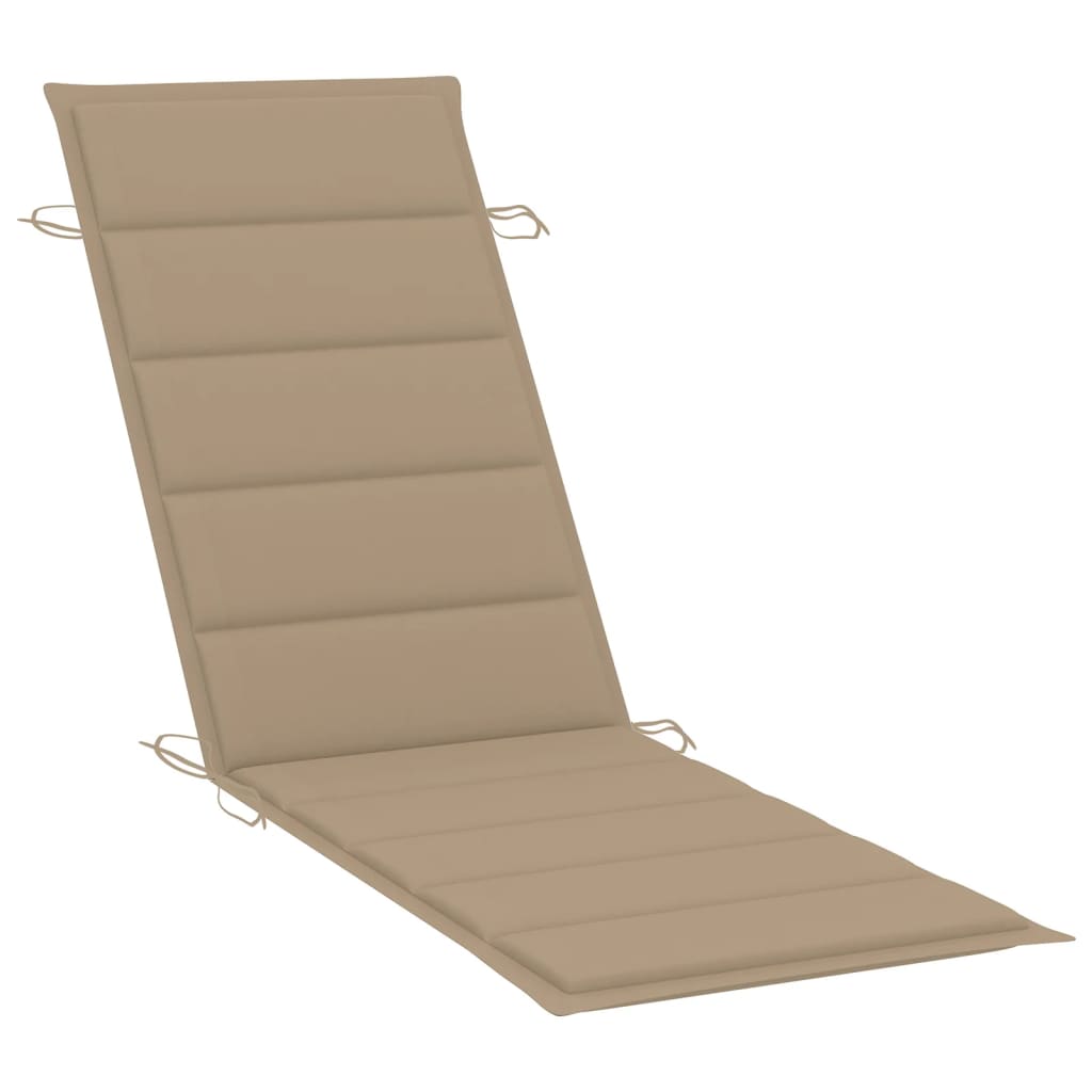 Maison Exclusive - Chaise longue de jardin avec table et coussin Bois d'acacia - 5
