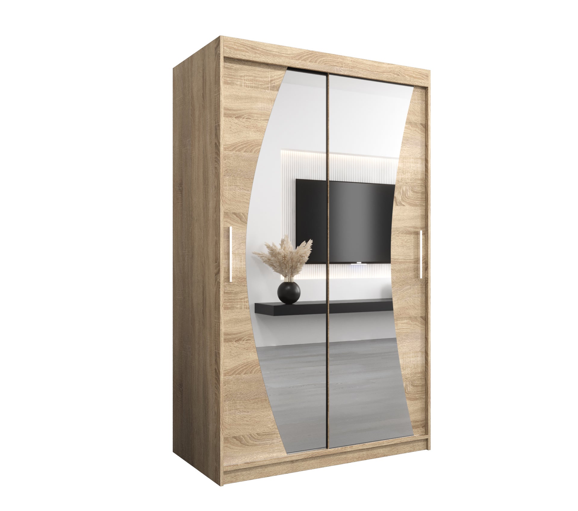 Szafa przesuwna garderoba WAVE 120 x 62 x 200 cm Sonoma - Abiks Meble