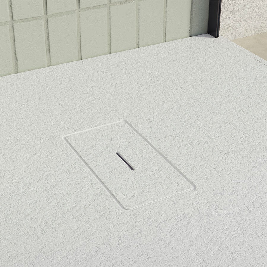 KOES - Receveur de douche en résine modèle OBI - 90x140 - Blanc RAL 9003 - 3