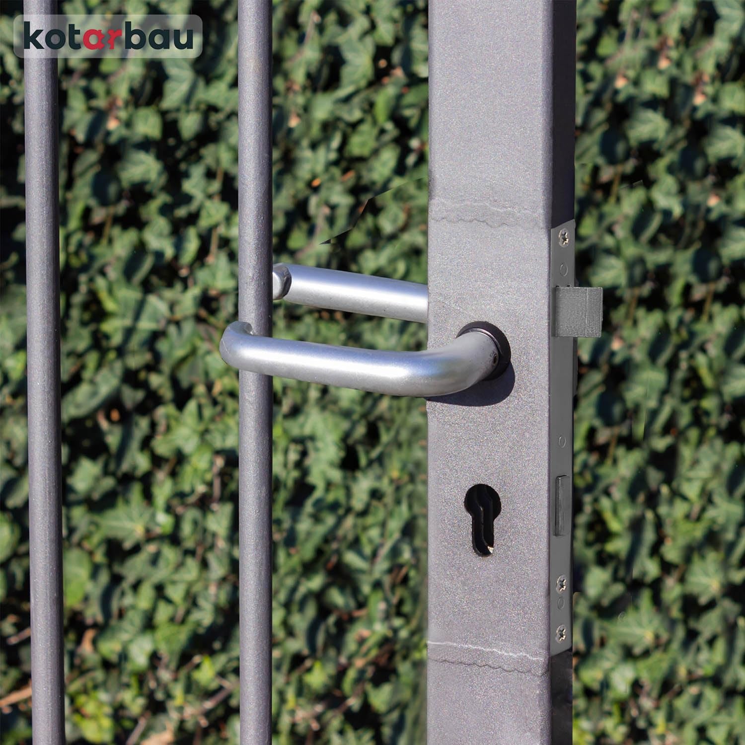 Serratura a incasso per porte e cancelli 90/20 mm con cassa in acciaio zincato, destra e sinistra, con cilindro profilato - KOTARBAU - 2