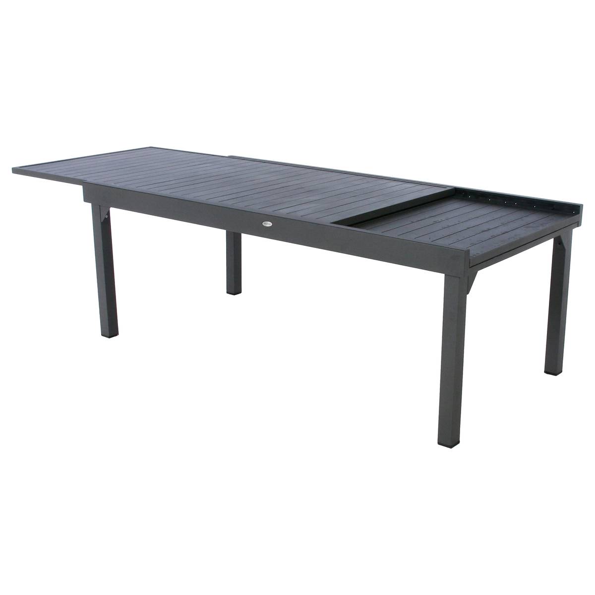 Table de jardin extensible rectangulaire en Aluminium Gris 12 places - 4