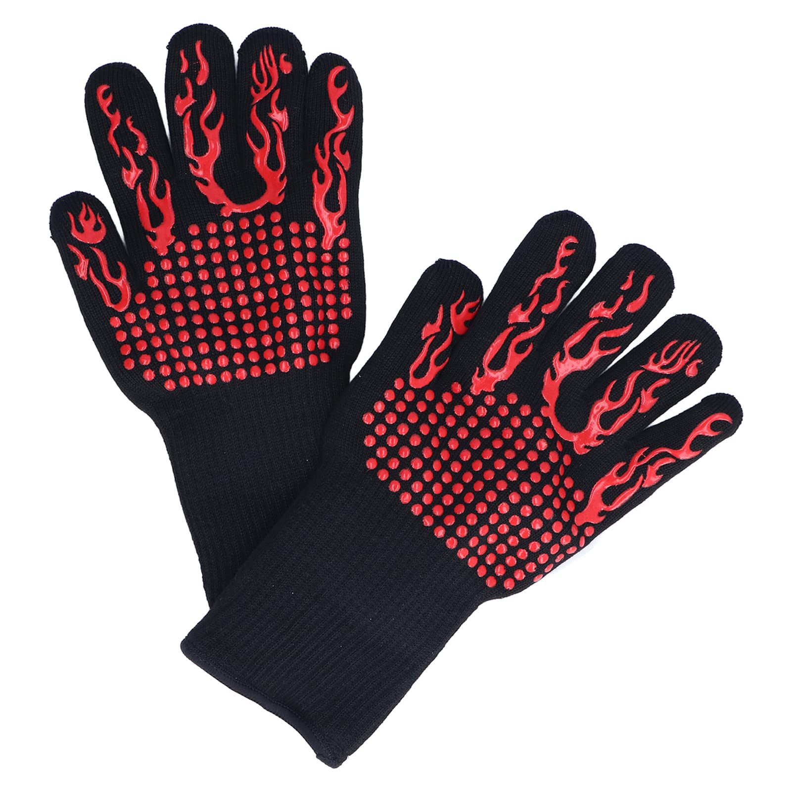 Gants isolants lavables et ignifuges résistants à la chaleur de 800 ℃ pour barbecue, grillades, cheminée - 9