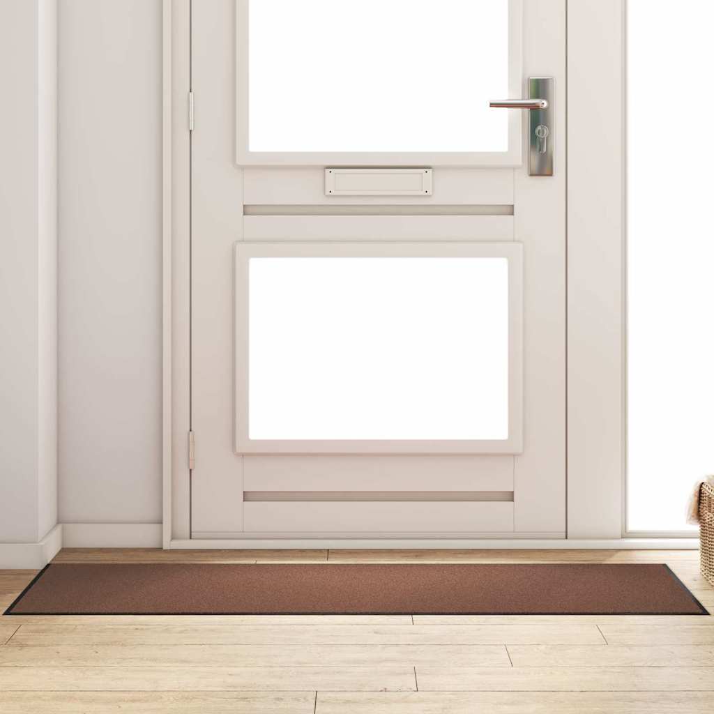 Dywanik wejściowy Brązowy i czarny 60 x 180 cm 100% poliamid vidaXL