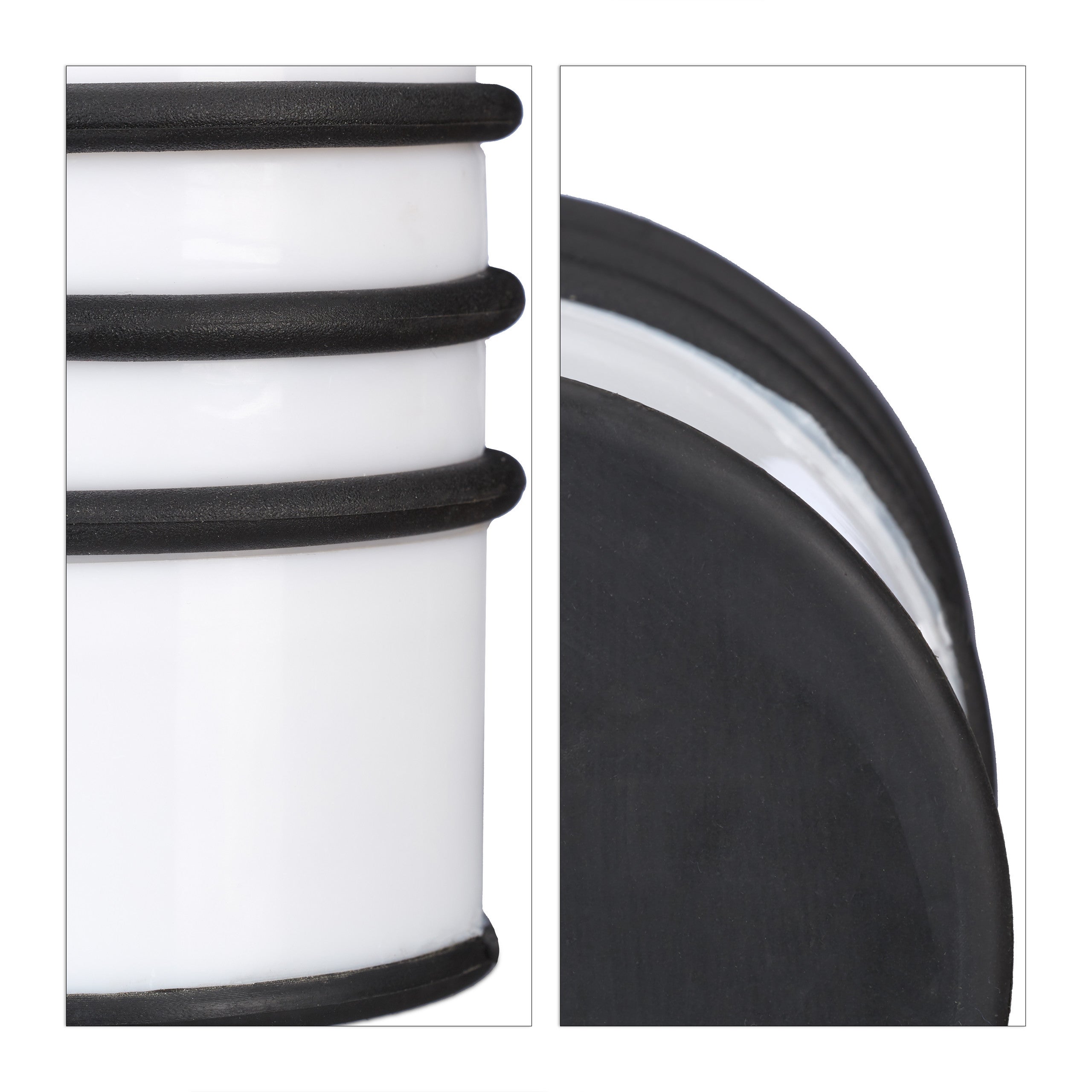 4x Fermaporta a Pavimento, Pesante, Blocca Porte e Finestre, ∅ 7 cm, 3 Anelli in Gomma, Bianco - 6