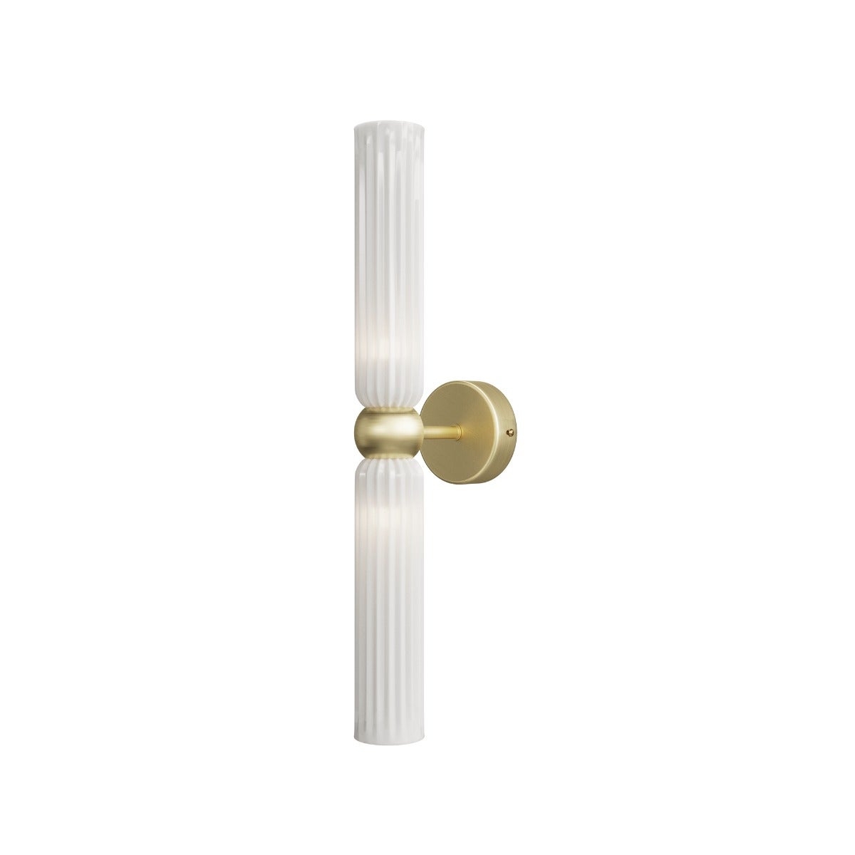 Kinkiet ryflowane tuby ANTIC złoto-biały 2xG9x28W szkło wym:43,5x8x12,5cm IP20 Maytoni