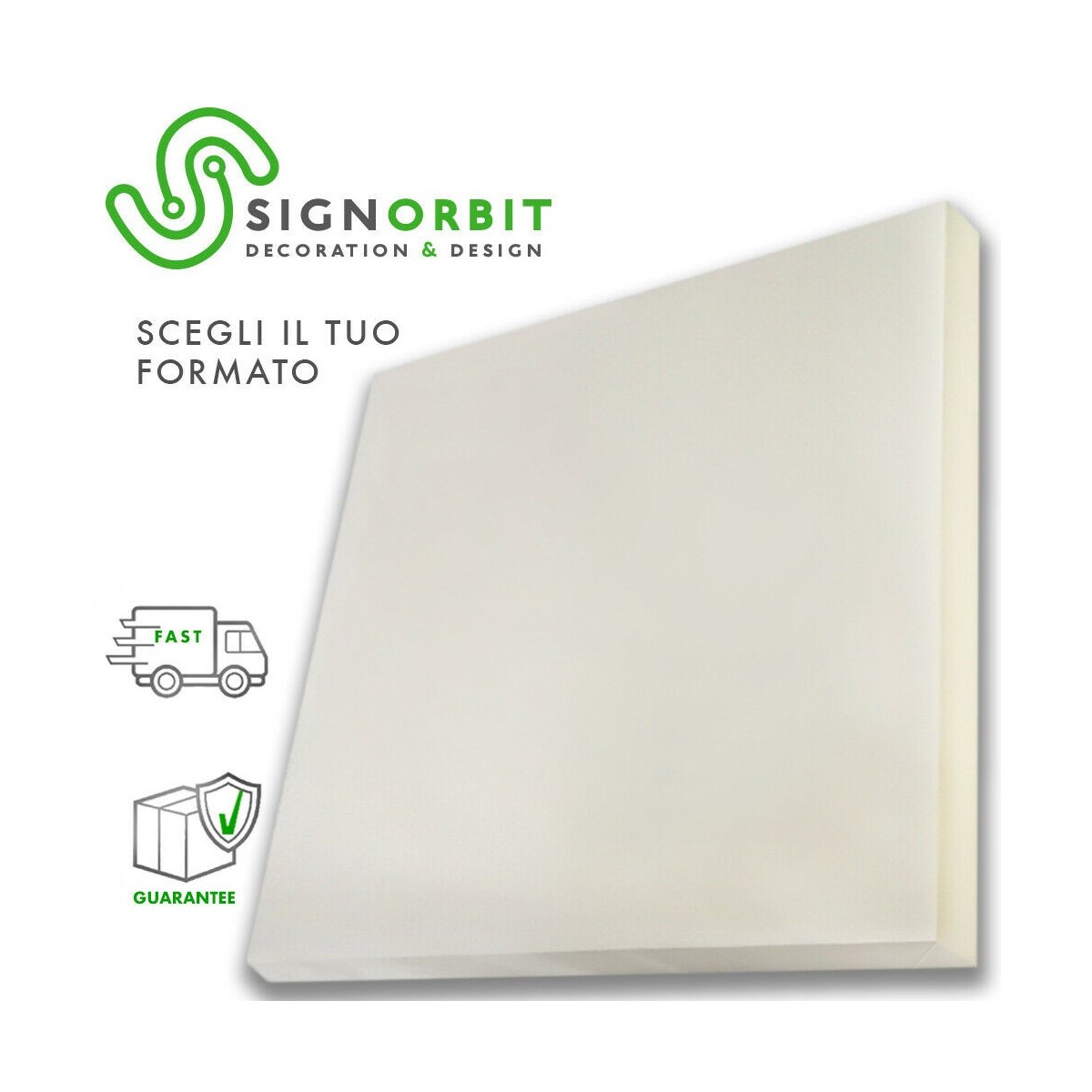 Lienzo cuadrado para pintar ya montado con marco de madera clara y tela policanvas - formato 30 x 30 cm