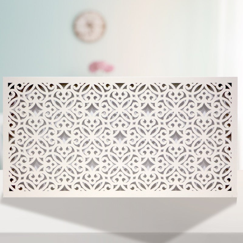 Cabecero de Cama en Madera Calada, para Cama de Matrimonio o Juvenil. Fabricado artesanalmente en España- (160x80 cm, Surat blanco envejecido) - 2