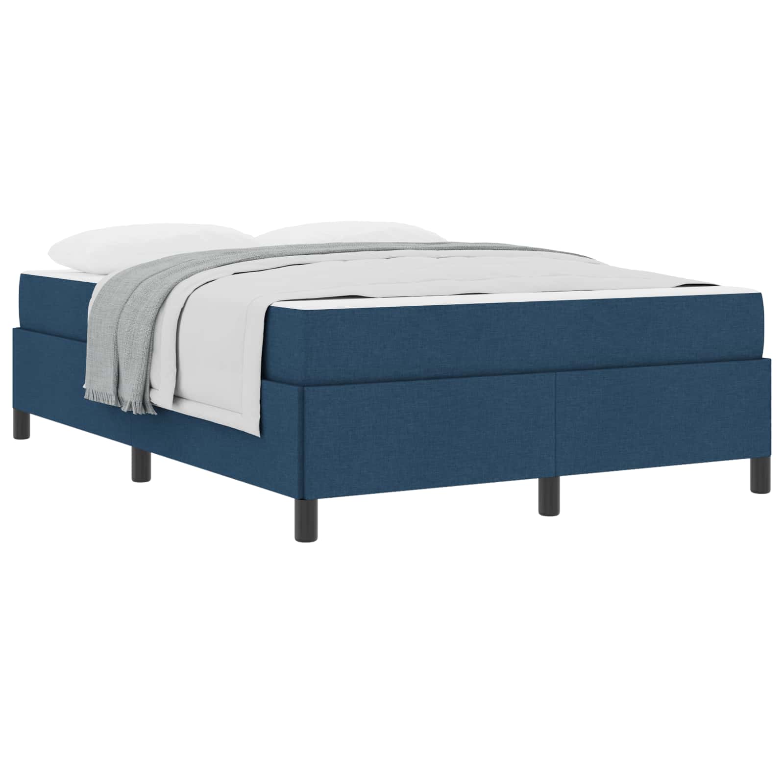 Cama tipo Box Spring Azul 140 x 200 cm tela | Leroy Merlin