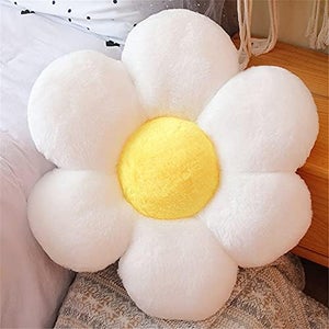 Set di 2 cuscini decorativi in cotone per bambini a forma di fiore con motivo solido Viola Acetosa