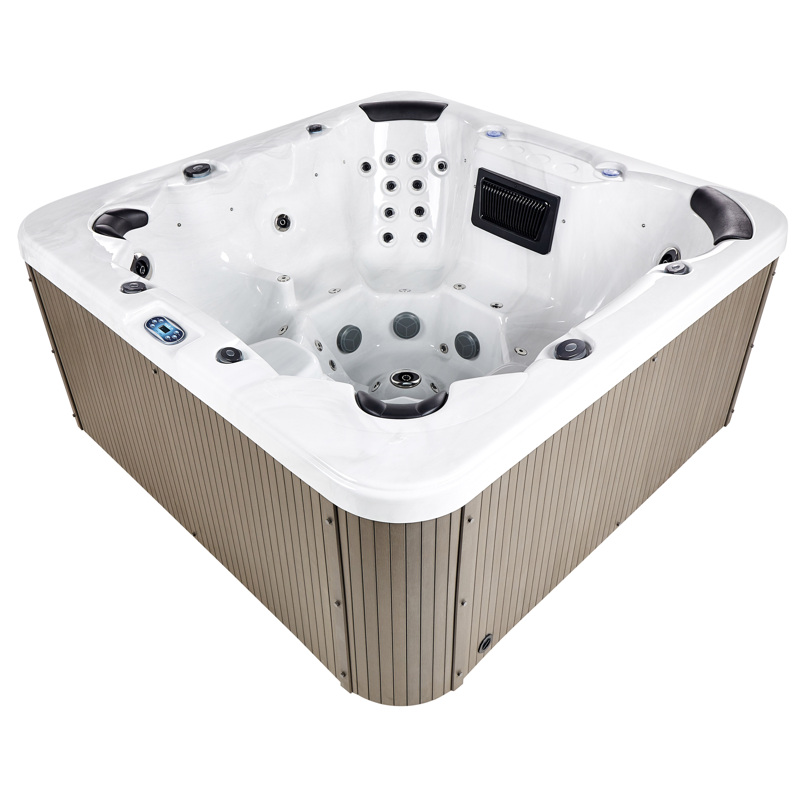 Jacuzzi exterior cu LED VILLARRICA Alb