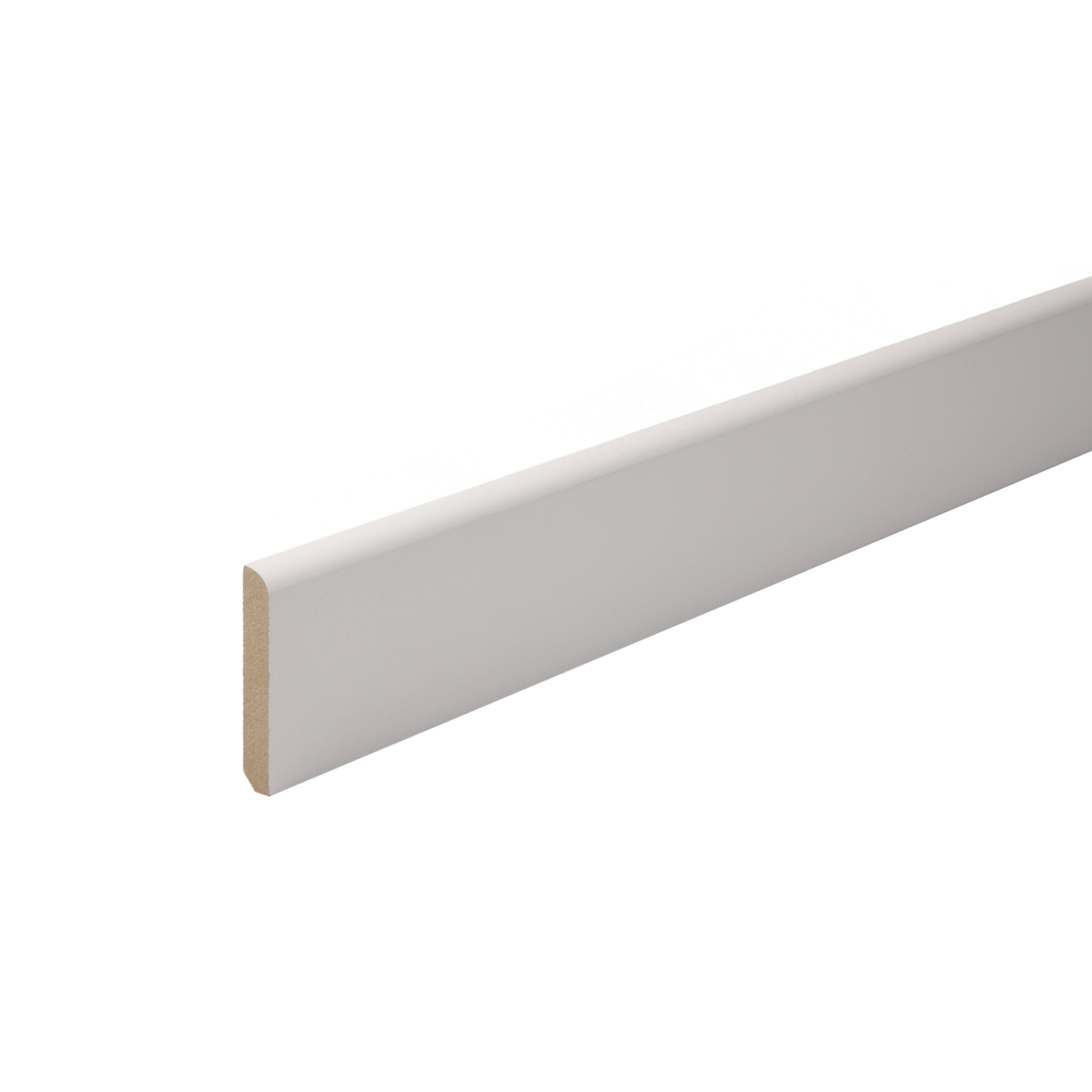 PROVISTON Plinthe 14 x 80 x 2440 mm MDF Prépeinte Plinthe arrondie lot de 5 - 3
