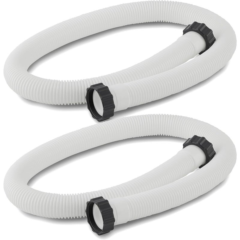 Wąż basenowy, odpowiedni do pomp Intex, systemów wody morskiej i filtrów piaskowych, 1,5 m, średnica 38 mm, 2 sztuki