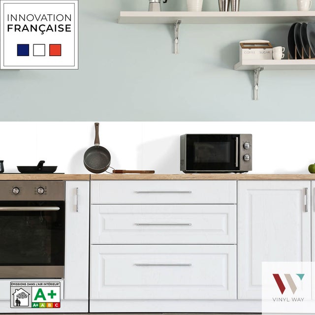 8 carreaux adhésifs 20x20cm Blanc / Couleurs unies / blanc / pour douche, murs, sol, cuisine, salle de bain…