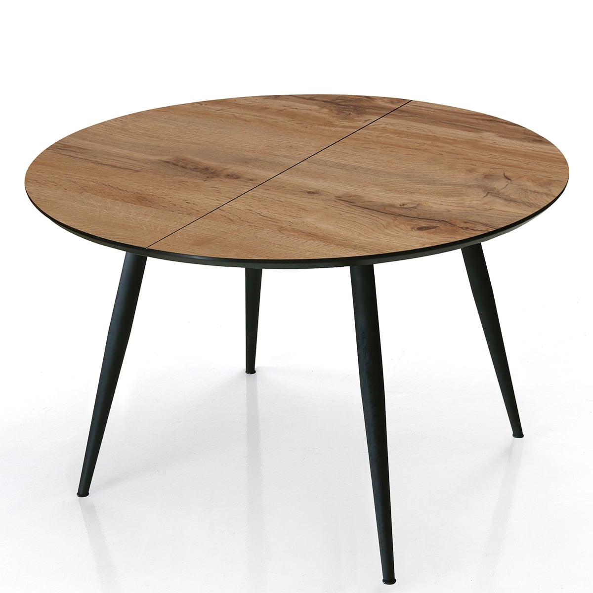 Table extensible en bois et acier design moderne 110x150 cm Dalton ...