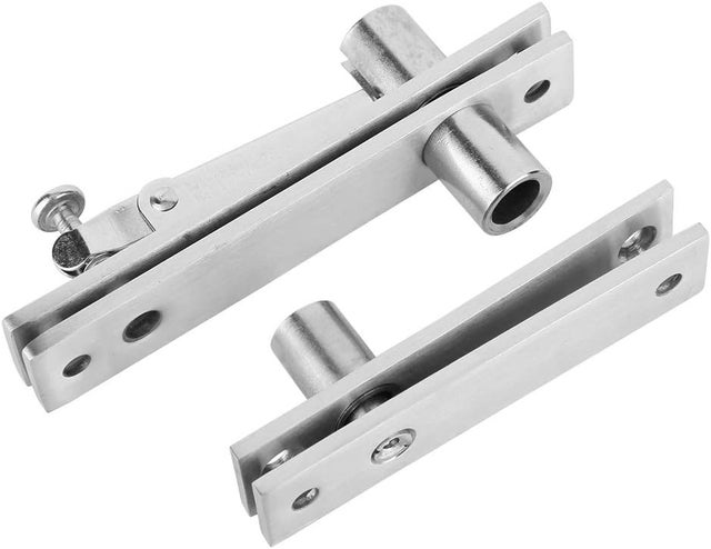 Charnière à Pivot de Porte en Acier Inoxydable Stainless Steel Hinge Système de Quincaillerie de Meubles Robuste de Rotation de 360 ​​Degrés pour Por