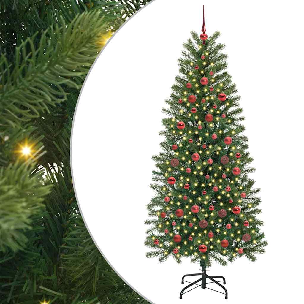 vidaXL Sapin de Noël artificiel avec 300 LED Vert 180 cm PE et PVC - 2