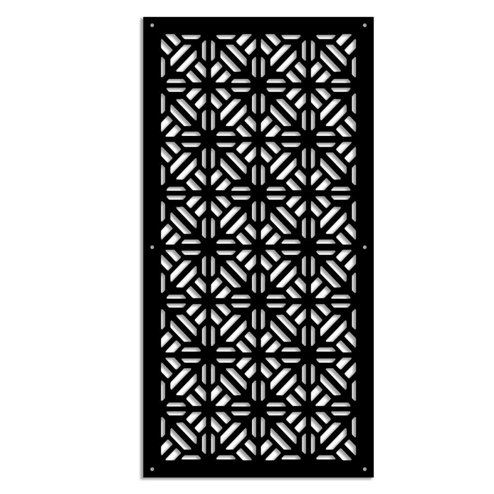 SZTOKHOLM - Panel perforowany z PVC - Osłona przeciwsłoneczna - Rozmiar 47x94 cm - Grubość 1 cm - Kolor CZARNY