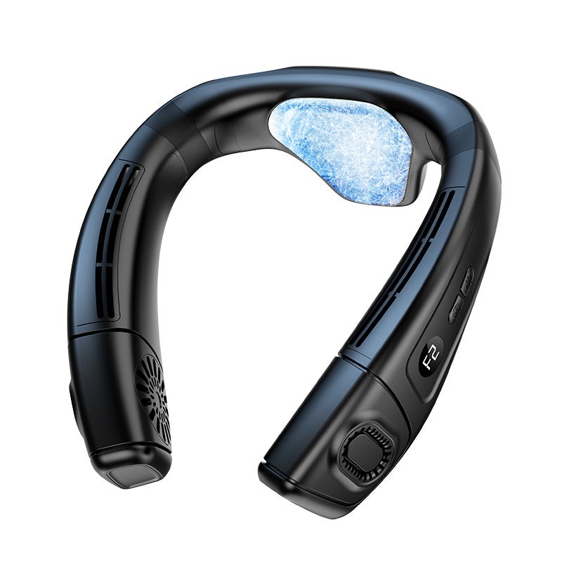 Przenośny wentylator na szyję z dużą płytą chłodzącą, mały, cichy wentylator, przenośna klimatyzacja, 6000 mAh, ładowany przez USB